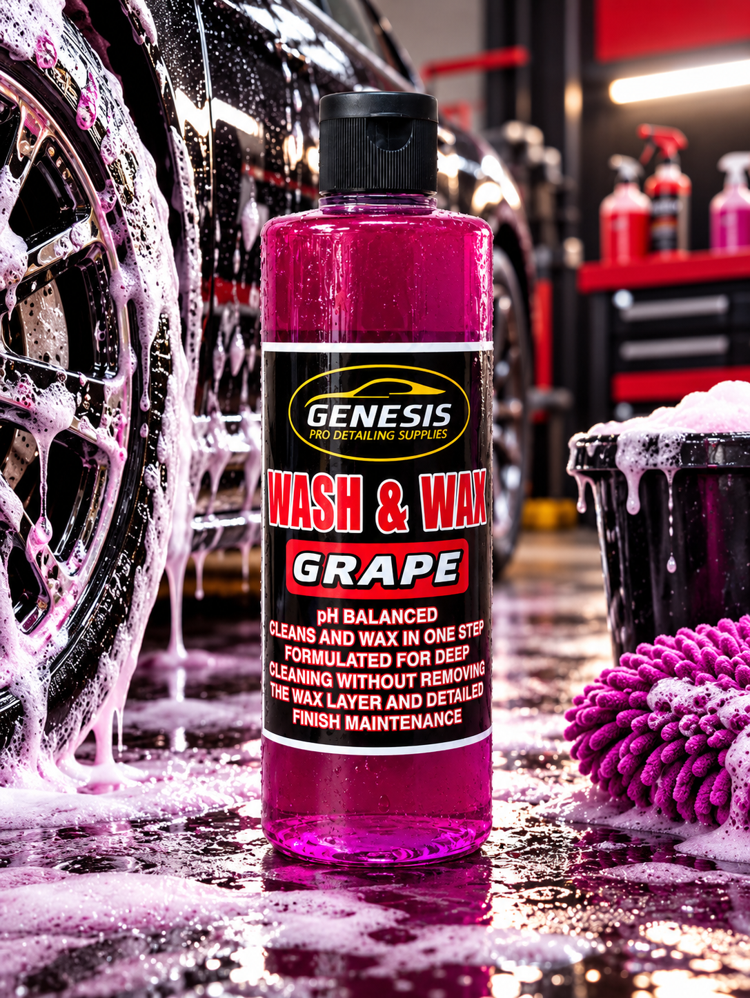 Wash and Wax Grape 16 oz