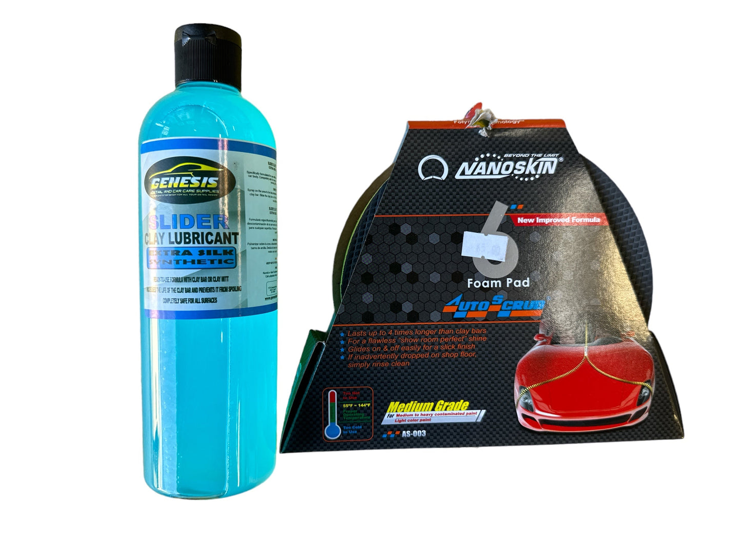 Nano skin pad 6” and slider clay lubricant