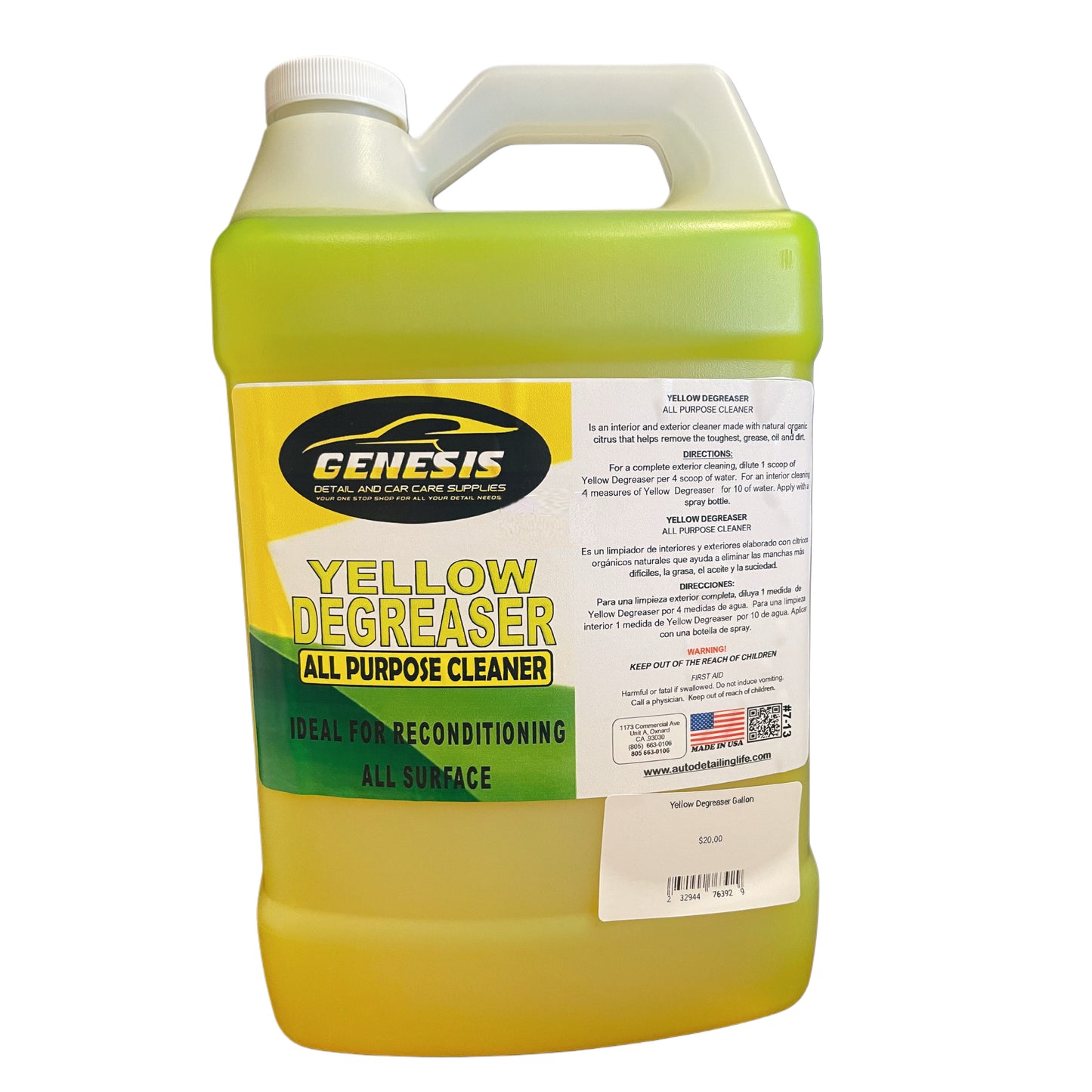 Yellow Degreaser All Purpose Cleaner 1 GL