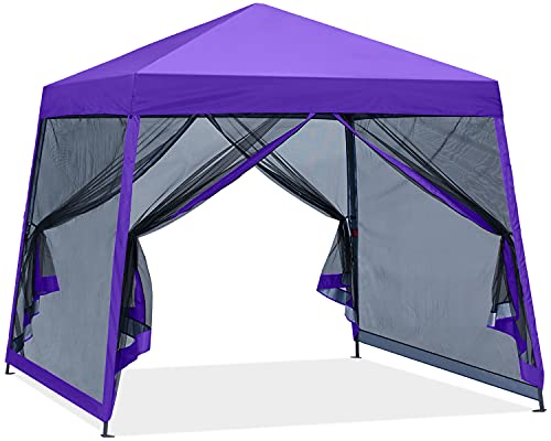 ABCCANOPY Stable Pop up Outdoor Canopy Tent 8 x 8 ft Base / 6 x 6 ft Top, Royal Blue