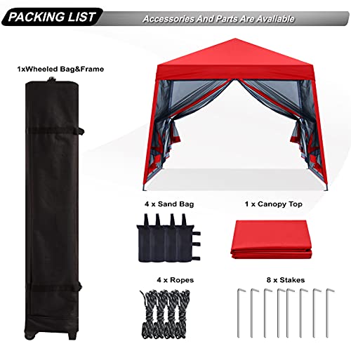 ABCCANOPY Stable Pop up Outdoor Canopy Tent 8 x 8 ft Base / 6 x 6 ft Top, Royal Blue