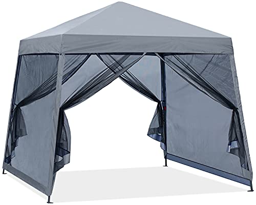 ABCCANOPY Stable Pop up Outdoor Canopy Tent 8 x 8 ft Base / 6 x 6 ft Top, Royal Blue