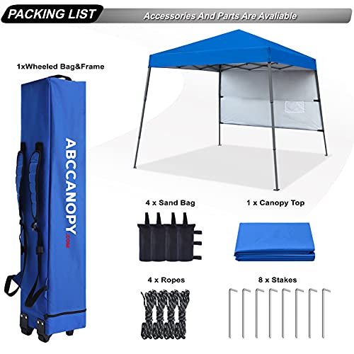 ABCCANOPY Stable Pop up Outdoor Canopy Tent 8 x 8 ft Base / 6 x 6 ft Top, Royal Blue