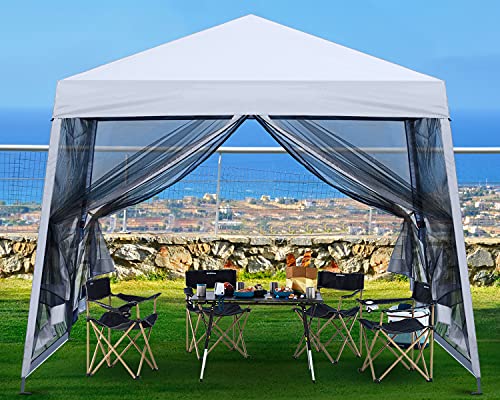 ABCCANOPY Stable Pop up Outdoor Canopy Tent 8 x 8 ft Base / 6 x 6 ft Top, Royal Blue