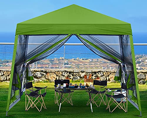 ABCCANOPY Stable Pop up Outdoor Canopy Tent 8 x 8 ft Base / 6 x 6 ft Top, Royal Blue