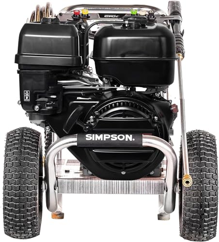 SIMPSON Cleaning ALH3425 Aluminum Series 3600 PSI Gas Pressure Washer, 2.5 GPM, Honda GX200 Engine, Includes Spray Gun and Extension Wand, 5 QC Nozzle Tips, 5/16-inch x 35-foot MorFlex Hose, 49-State