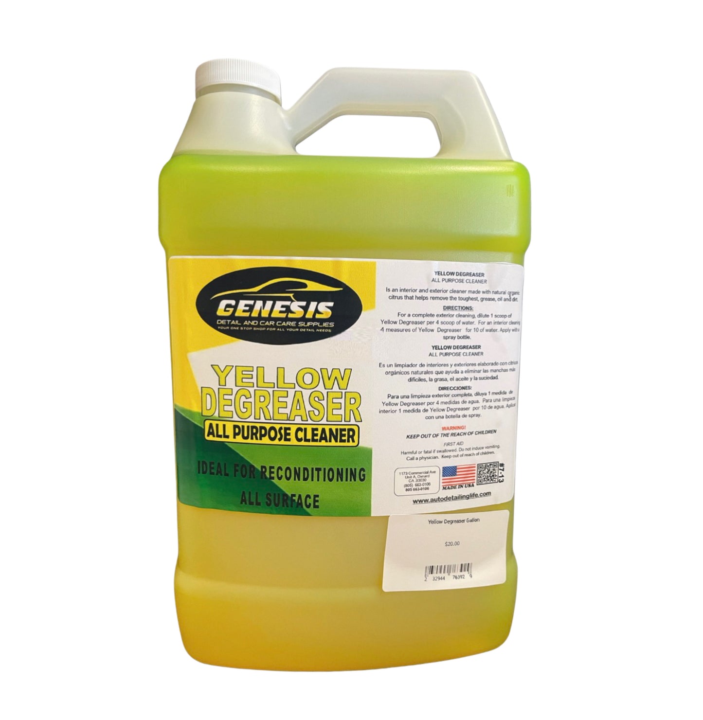 Yellow Degreaser All Purpose Cleaner 1 GL
