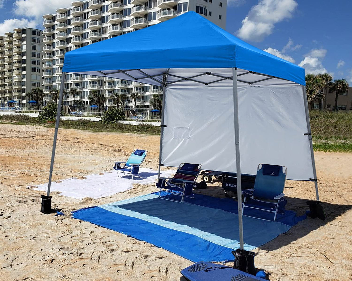 ABCCANOPY Stable Pop up Outdoor Canopy Tent 8 x 8 ft Base / 6 x 6 ft Top, Royal Blue