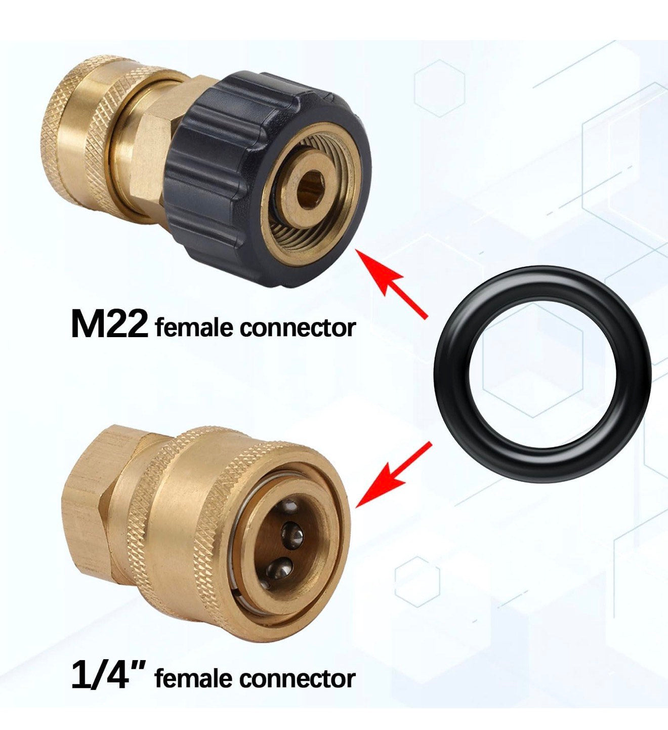 40 Pack O-Rings Power Pressure Replacement for 1/4"