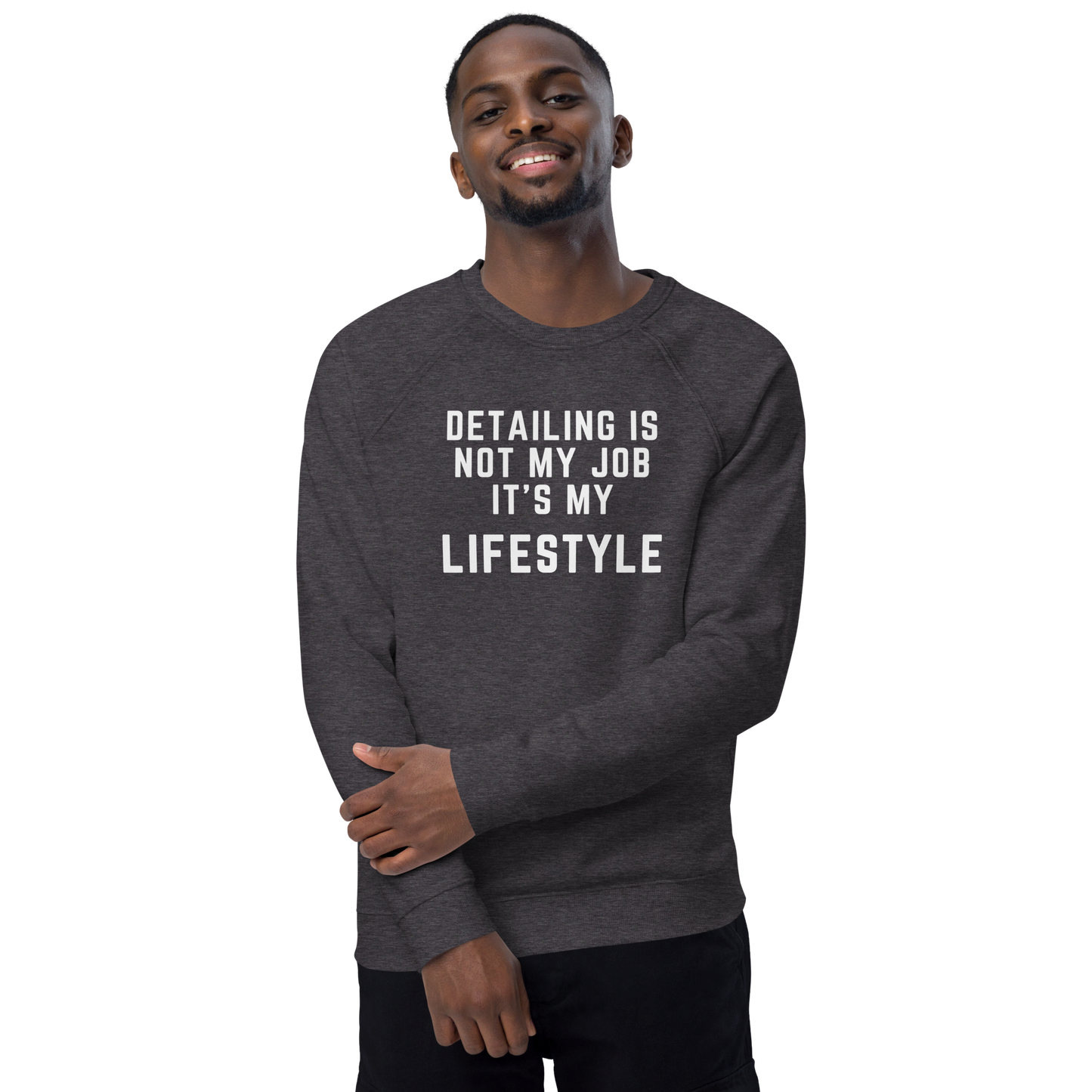 Detailing Organic Raglan sweatshirt