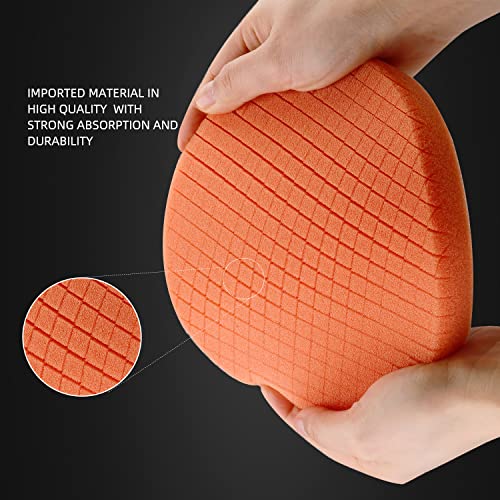 Buffing Sponge Pads , SPTA 5Pcs 6.5 Inch Face for 6 Inch 150mm Backing Plate Compound , Cutting Polishing Pad Kit For Car Buffer Polisher Compounding , Polishing and Waxing -SQMIX65