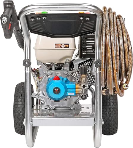 SIMPSON Cleaning ALH3425 Aluminum Series 3600 PSI Gas Pressure Washer, 2.5 GPM, Honda GX200 Engine, Includes Spray Gun and Extension Wand, 5 QC Nozzle Tips, 5/16-inch x 35-foot MorFlex Hose, 49-State