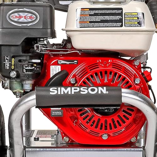 SIMPSON Cleaning ALH3425 Aluminum Series 3600 PSI Gas Pressure Washer, 2.5 GPM, Honda GX200 Engine, Includes Spray Gun and Extension Wand, 5 QC Nozzle Tips, 5/16-inch x 35-foot MorFlex Hose, 49-State