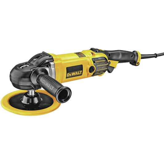 DEWALT Buffer Polisher, 7”-9”, 12 amp, Variable Speed Dial 0-3,500 RPM’s, Corded (DWP849X) Yellow, Large