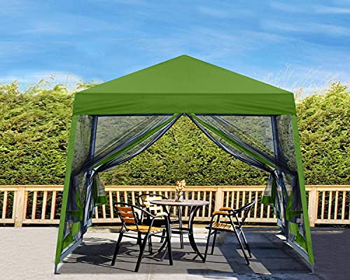 ABCCANOPY Stable Pop up Outdoor Canopy Tent 8 x 8 ft Base / 6 x 6 ft Top, Royal Blue