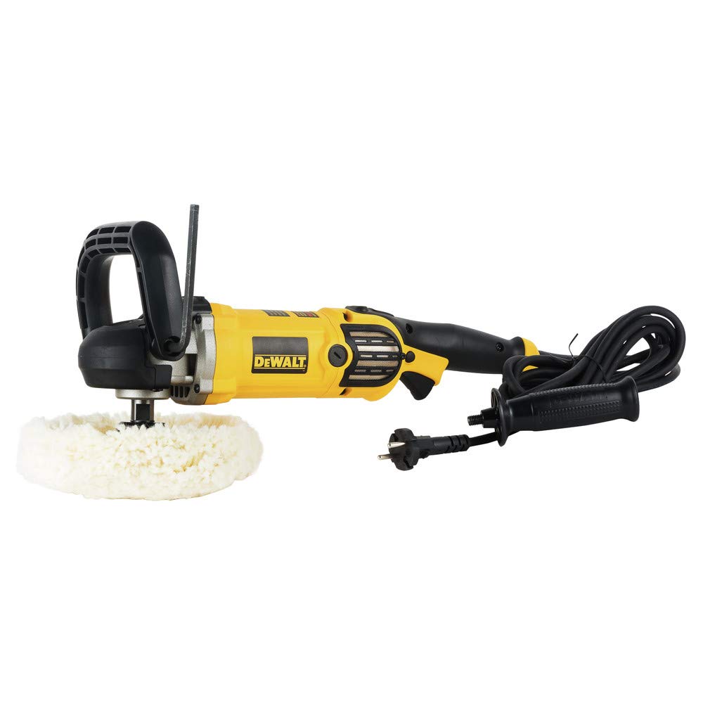 DEWALT Buffer Polisher, 7”-9”, 12 amp, Variable Speed Dial 0-3,500 RPM’s, Corded (DWP849X) Yellow, Large