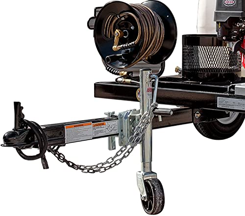 SIMPSON Cleaning 95003 Mobile Trailer 4200 PSI Cold Water Gas Pressure Washer System, 4.0 GPM, Electric Start Honda Engine, Includes Spray Gun and Wand, 5 Nozzles, 3/8-in. x 100-ft. Hose, (49-State)