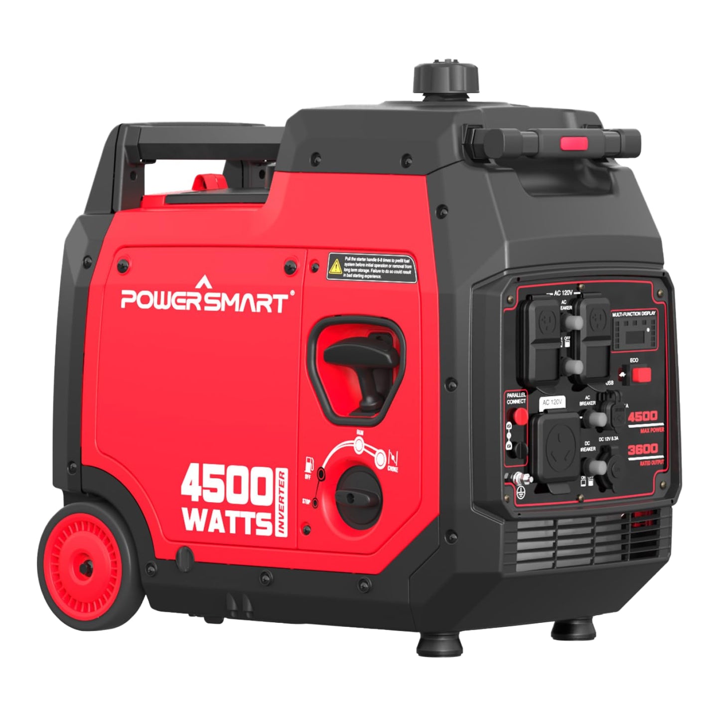 PowerSmart 4450-Watt Open Frame Inverter Generator, CO Protector, Eco-Mode, Gas Powered Generator