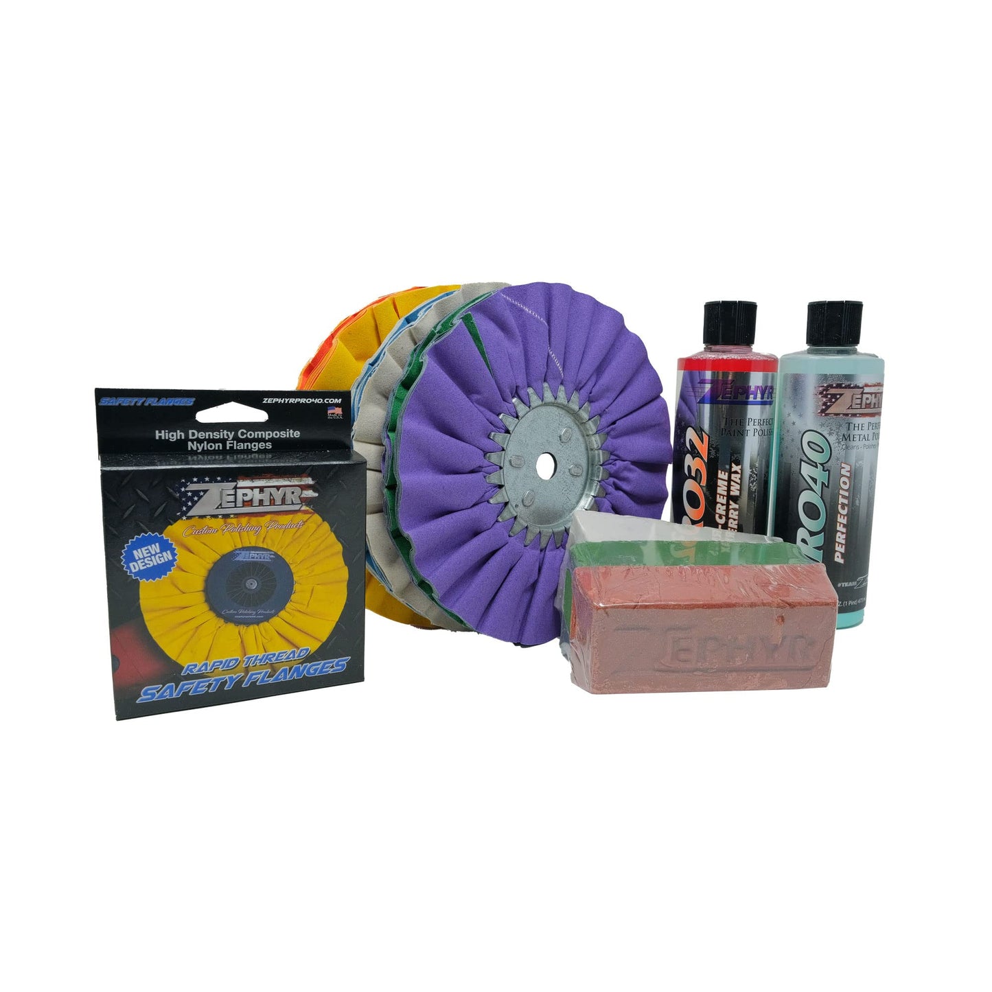 CUSTOM POLISHING PRODUCTS Ultra Shine Metal Polishing Kit for Aluminum and Stainless on Semi and Lifted Trucks on Aluminum Forged Wheels