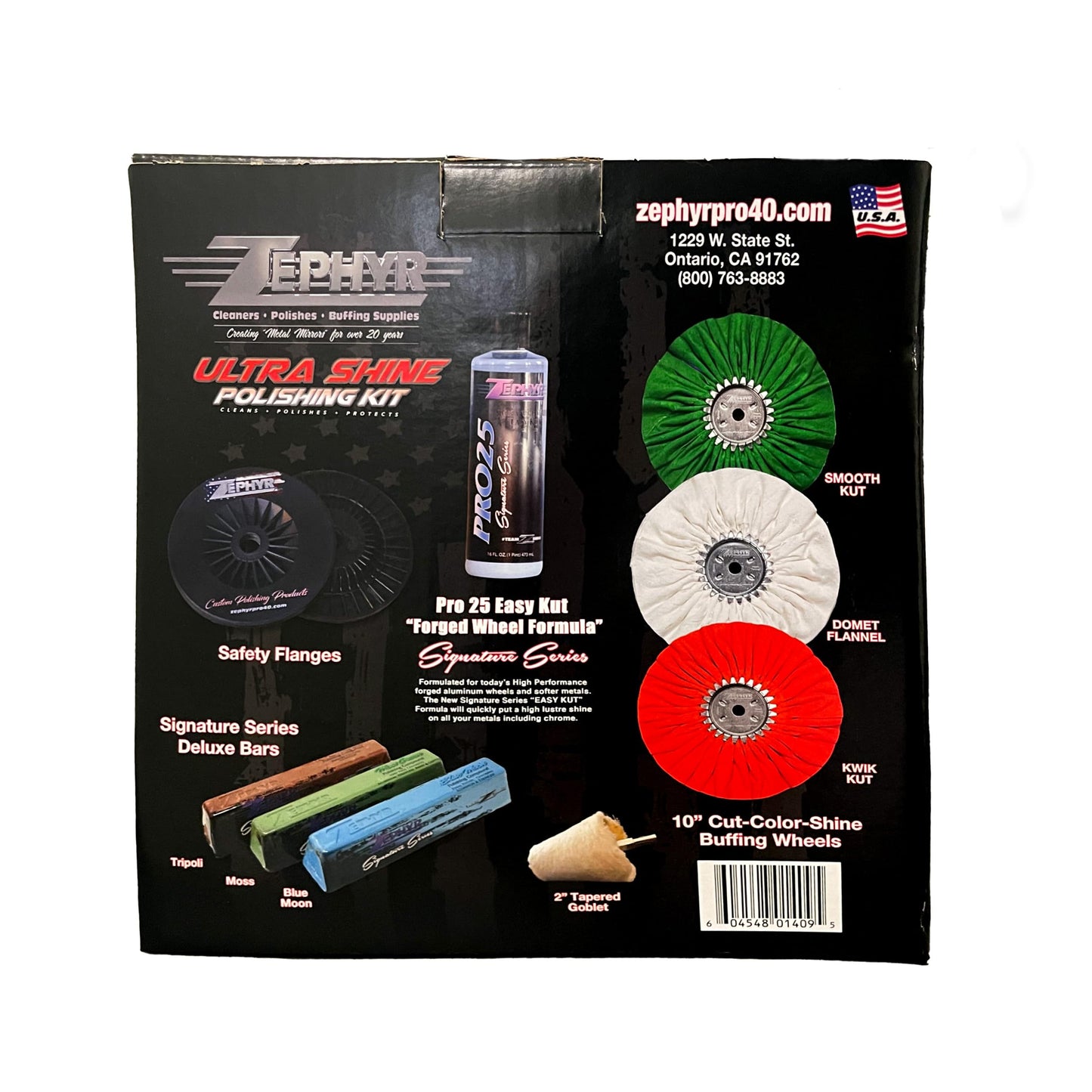 ZEPHYR CUSTOM POLISHING PRODUCTS Super Shine X Aluminum Polishing Kit with Buffing Pads and Polishing Compound, for Big Rigs, Pontoons, and Aluminum Wheels