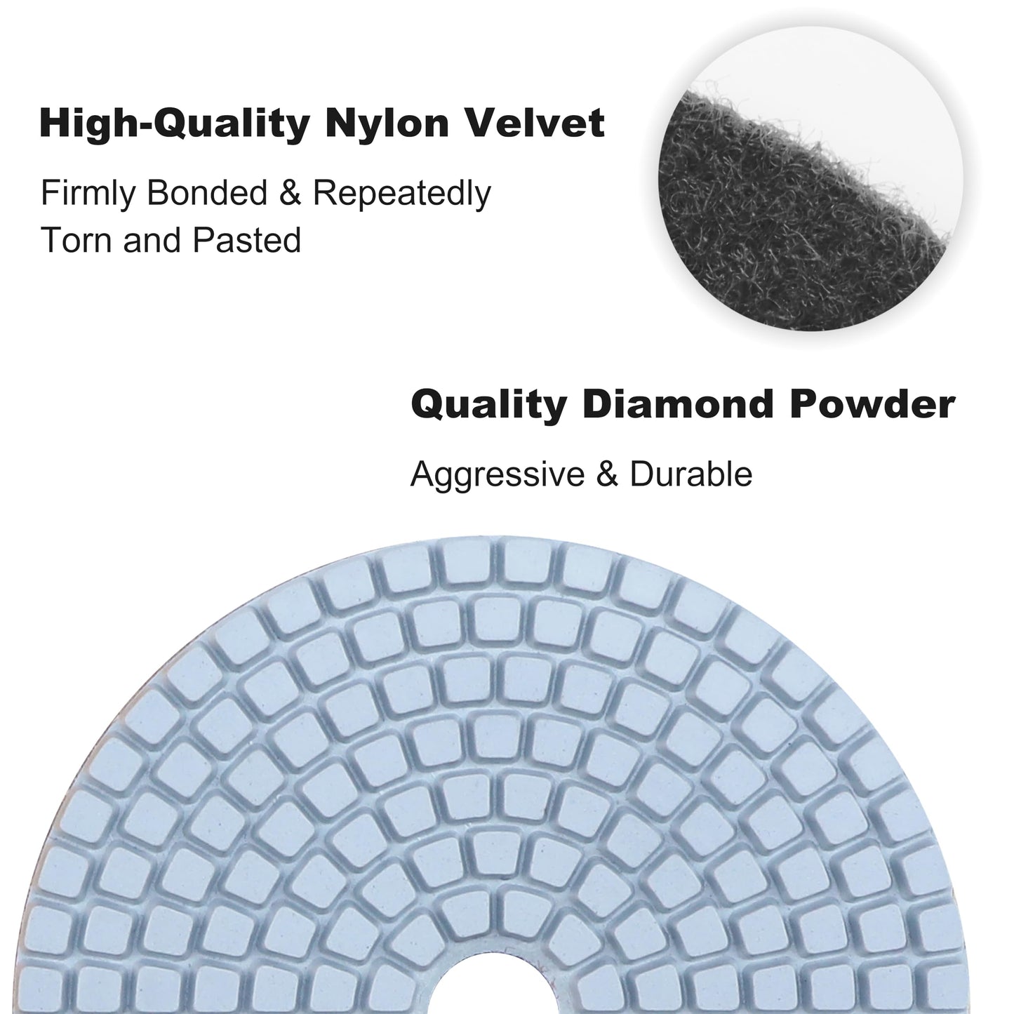 Waies 11 Packs 4 Inch Diamond Polishing Pads with 5/8"-11 Backer Pad 9 PCS Wet/Dry Polish Pad Kit for Drill Grinder Polisher 50-10000 Grit Pads for Marble Tile Quartz Granite Concrete Countertop