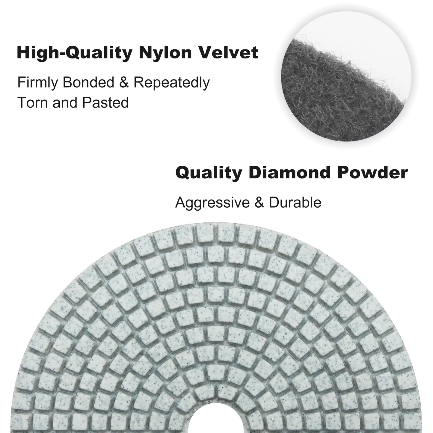 Waies 11 Packs 4 Inch Diamond Polishing Pads with 5/8"-11 Backer Pad 9 PCS Wet/Dry Polish Pad Kit for Drill Grinder Polisher 50-10000 Grit Pads for Marble Tile Quartz Granite Concrete Countertop