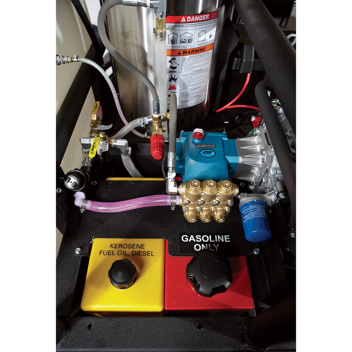 NorthStar Trailer-Mounted Portable Hot Water Commercial Pressure Power Washer - 4000 PSI, 4.0 GPM, Direct Drive, Honda Engine, 200-Gal. Water Tank